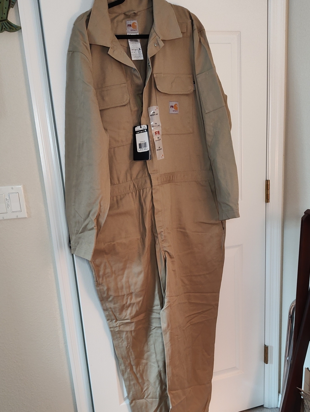 Carhartt Tan FR Utility Jumpsuit Or Coveralls